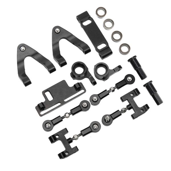 RC Aluminium Övre nedre upphängningsarm Styrkopp Hexadapter Set för WPL D12 RC CarBlack