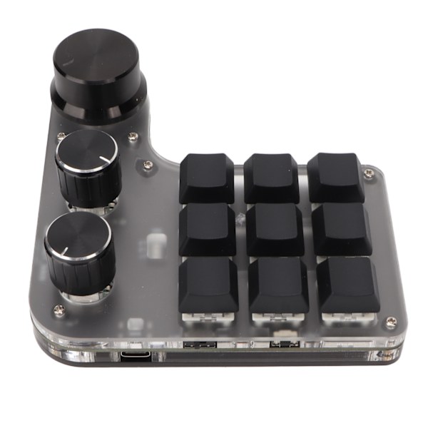 Programmerbar makro-tastatur 9 taster 3 knapper USB Bluetooth-forbindelse OSU Gaming-tastatur til kontor, musik, medier