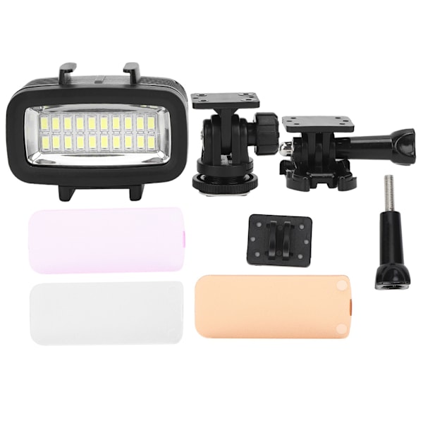 ABS plast svart dykkerfyllingslys Vanntett fotografilampe tilbehør for DJI Osmo Action/Gopro Camera Black