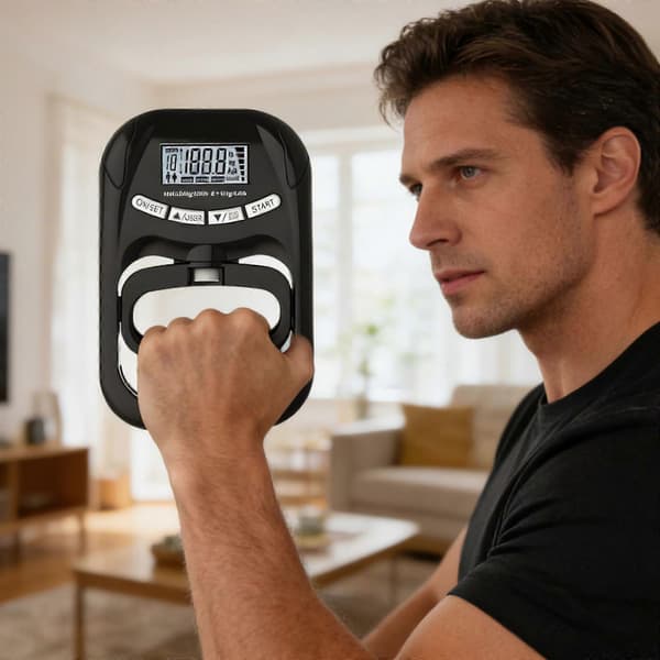 Profesjonell håndgrepsdynamometer for styrketrening og vurdering med USB-oppladbar strøm, blå Blue