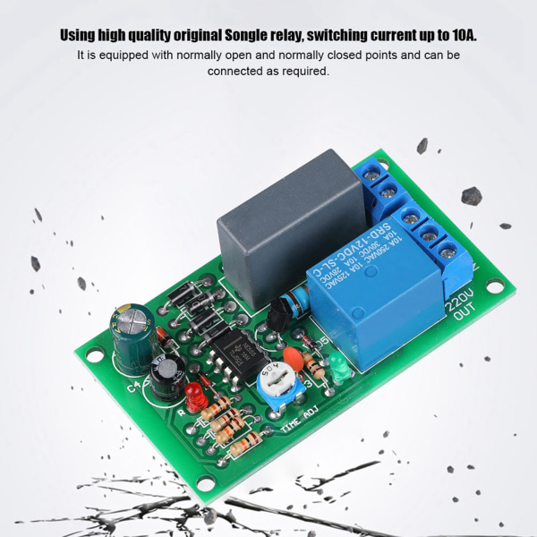 220V Relækort Timer Relæ Delay Switch Modul Input/Output Delay Off Switch Module