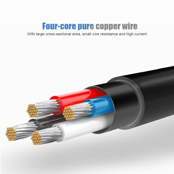 Type-C 3A 1m + Type-C 0.25m latauskaapelit puhdasta kuparia PVC-johto latauslinja