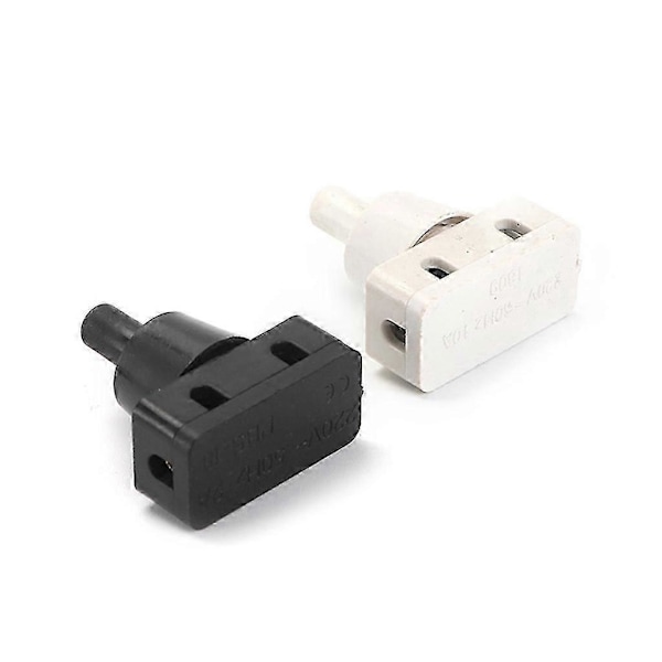 2 Pins Låsende Trykkbrytere PÅ/AV Trykknappbryter AC250V 10A Hvit