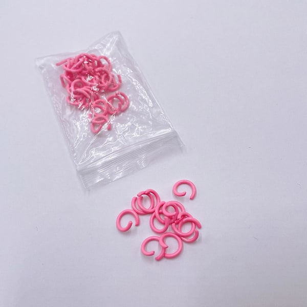 Candy Väriset Avattavat Hyppyrenkaat 100kpl 1,2x10mm Halkaisurenkaat DIY Koruille, Choker-Kaulakoruille ja Rannekkeille