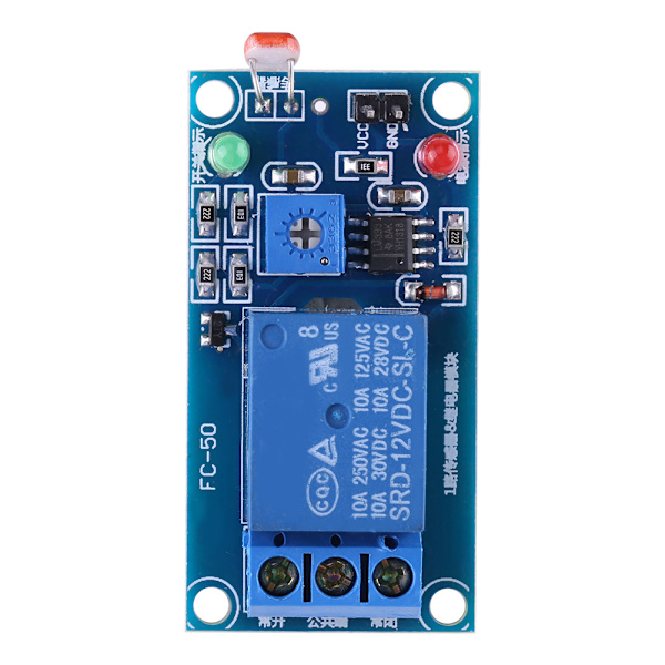 12V Stabil LDR Fotomotstand Relémodul Kontroller Lyssensorbryter
