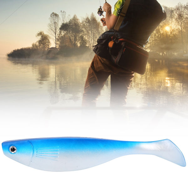 2 st/paket Nya Levande Konstgjorda Mjuka Beten Falskt Fiskebete Tillbehör (Blå)
