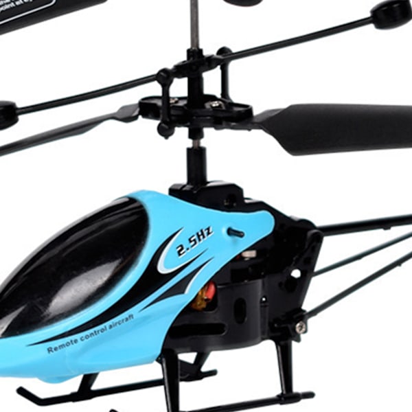 RC Helikopter Fallresistent USB Uppladdningsbar Barn Pojkar Fjärrkontroll Helikopter Leksak för Inomhus Utomhus Blå