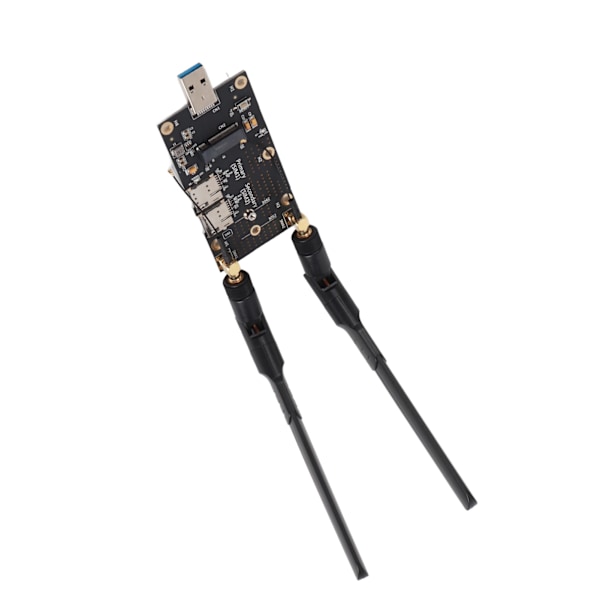 NGFF M.2–USB3.0 -sovittimen kaksois-SIM-korttipaikka LTE-modeemi antenniruuveilla LTE/4G/5G-moduulille