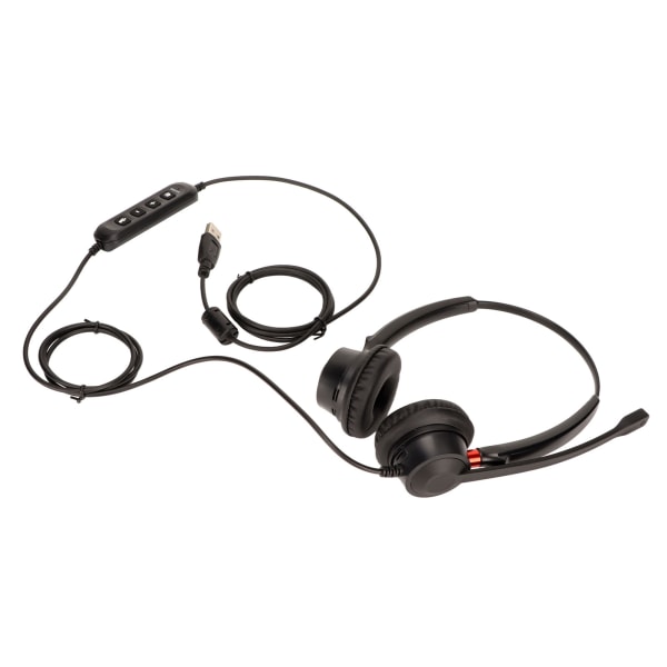Telefon Headset Volymjustering Mikrofon Mute USB Binaural Customer Service Headset för telemarketingföretag