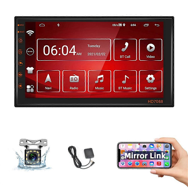 Dubbel Din Android 13 Bilstereo 7 Tum Pekskärm Bilradio