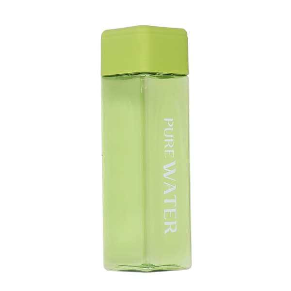500 ml 17 oz vattenflaska transparent bärbar bokstavstryckt dricksvattenflaska med handledsrep grön