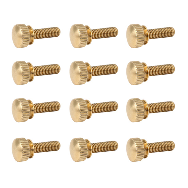 50 stk. flad riflet tommelfingerskrue vridet rundt hoved rent kobber Skridsikre industrielle forsyninger (M5 x 16 mm)