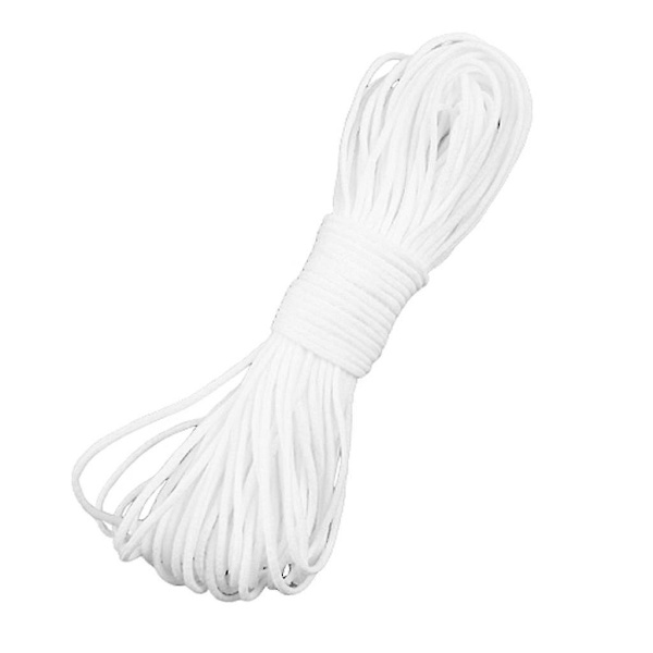 3 ruller elastisk snor, taljebånd, hvidt kantebånd, syning, kjoleskæring, 2,5 mm
