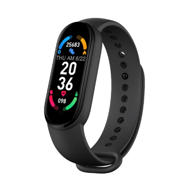M6 Smart Armbånd Puls Blodtryk Søvnovervågning Trintælling Musik Vejr Bluetooth Fitness Tracker