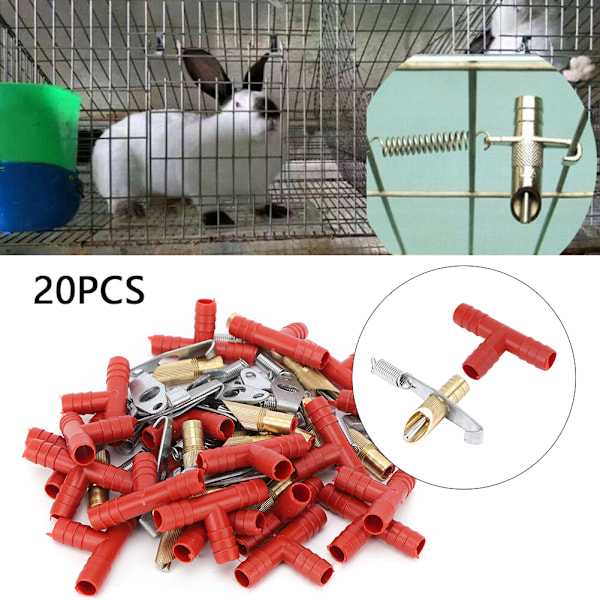 20 set kanin drickare vatten vatten nippel boskap dricksvatten verktyg tillbehör