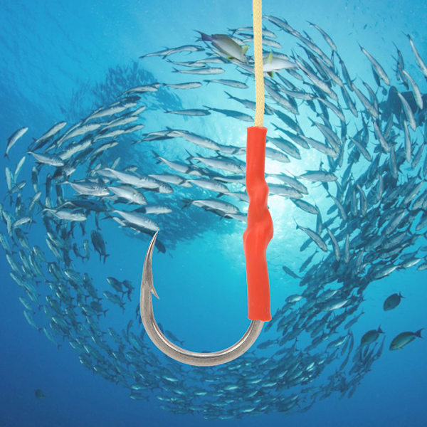 5 stk rustfrit stål styrke skarpe fiskekroge med modhager lokkemad havfiskegrej havvand korrosionsbestandighed9/0#