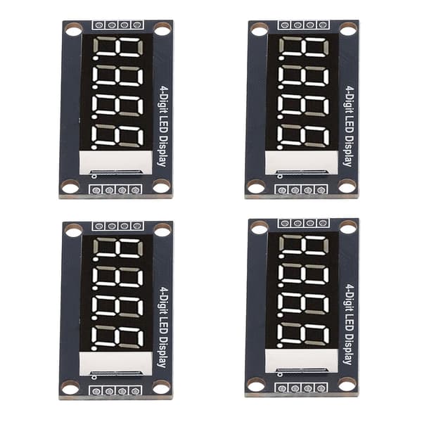 4 uppsättningar digitala rördisplaymoduler LED 4-siffrig 7-segment 0,36 tum TM1637 drivkrets vit MRA110A