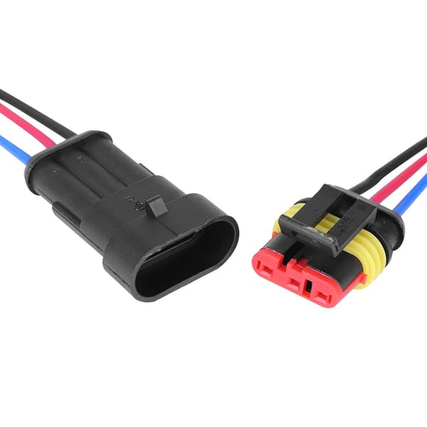 Vanntett 3-pins bil elektrisk koblingsplugg