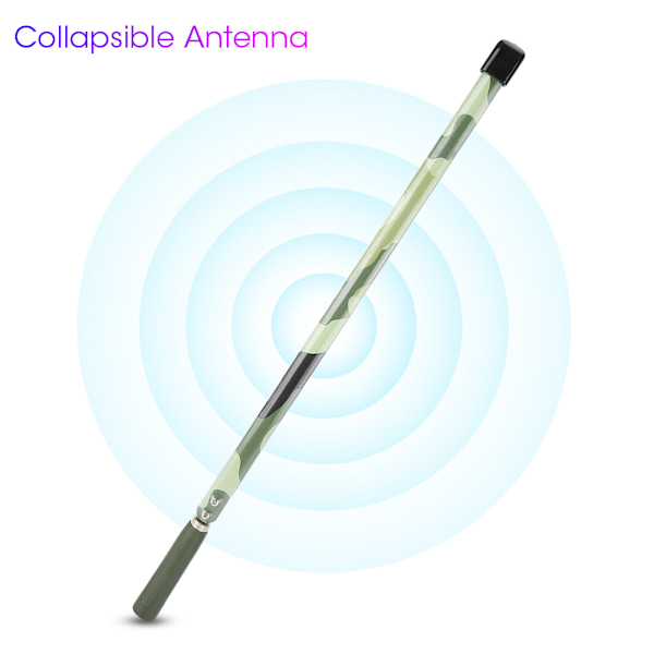 Stål 47CM Omnibearing Strålning SMA Hane Walkie Talkie Fällbar Antenn för Utomhusbruk