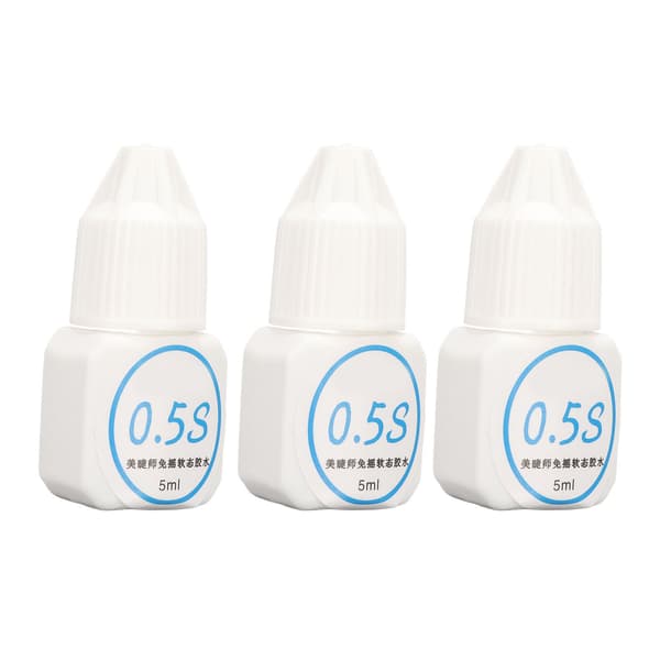 3 STK Eyelash Extensions Lim Hurtigtørrende Stærk Viskositet Falske Øjenvipper Klæbemiddel til Makeup 15ml