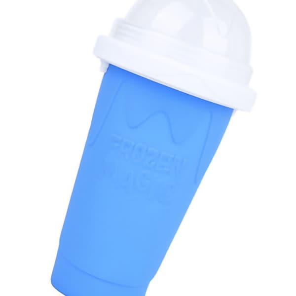 Snabbfryst kopp bärbar törstsläckare kiselgel is slushy maker kopp för DIY smoothie blå 400ml