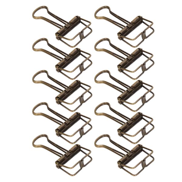 80 stk. Binder Clips 19mm Kraftig Klemkraft Holdbar Metal Multifarvet Papir Binder Clips til Hjemmet Kontor Skole Bronze
