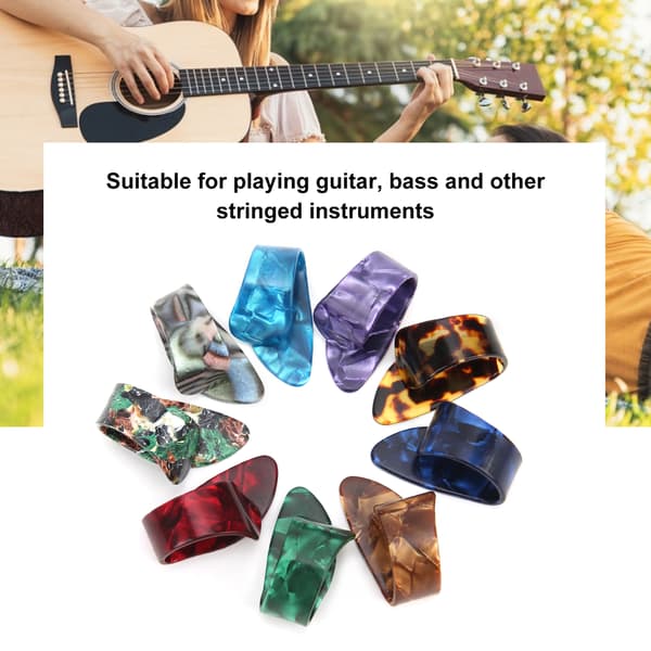12st Gitarr Plektrum Celluloid Fingerplektrum Ersättningsinstrument Speltillbehör