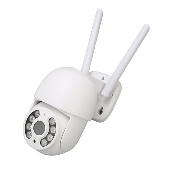 Trådløst WiFi-sikkerhetskamera Vanntett Roterbart Støtter Toveis Intercom IR Overvåkingskamera US Plug 100‑240V