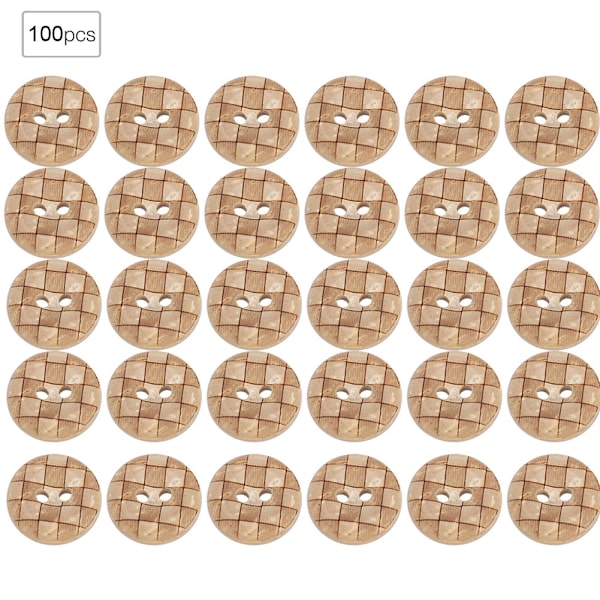 14-15mm 100kpl/pussi 4-reikäiset pyöreät napit ompelutarvikkeet Käsityötarvikkeet DIY puunappi248
