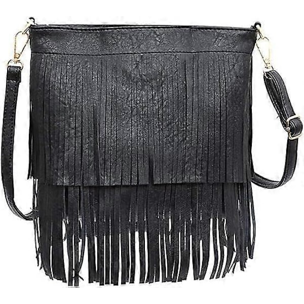 2025 Uusi Naisten Muoti Olkalaukku Crossbody Tote Käsilaukku Laukku Hapsu Messenger Laukku Laukku Musta