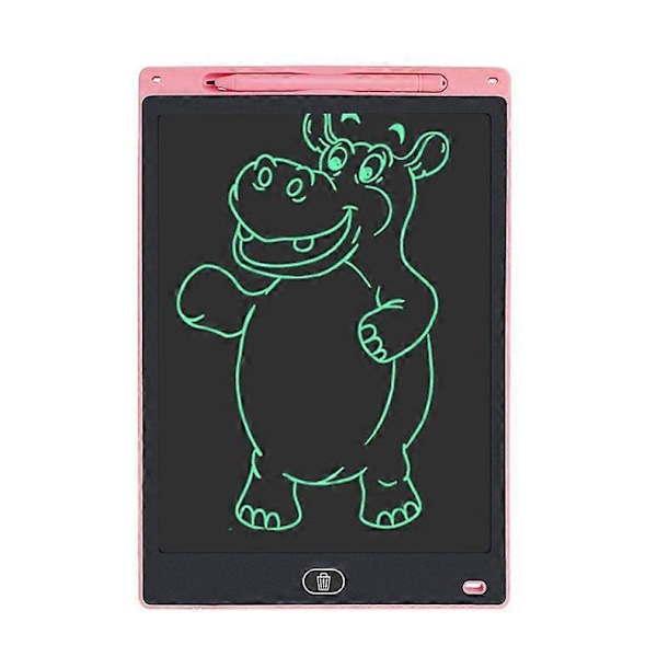 1 stk rosa LCD digitalt tegnebrett, håndtegnet notisblokk, praktisk LCD-skjerm, nettbrett og penn