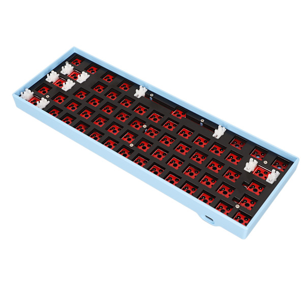 61 Keys Mekaaninen näppäimistö DIY Kit Tuki Langaton 2.4G BT 3.0 5.0 Type C Langallinen modulaarinen mekaaninen pelinäppäimistö RGB Bluella