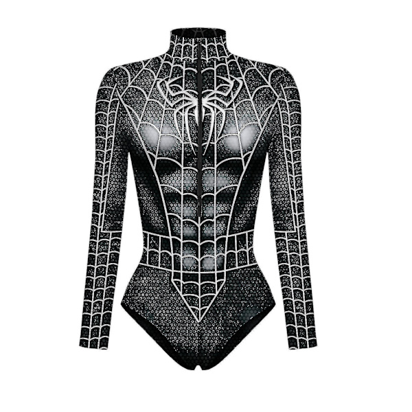 Hämähäkkimies Luuranko Leotard Bodysuit Naisille - Halloween Juhla-asu XL style2