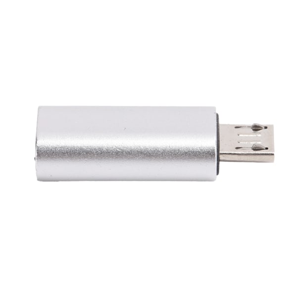 TypeC Adapter Converter Hona till Micro Male Mobiltelefon Datalinje USB laddning (Silver)