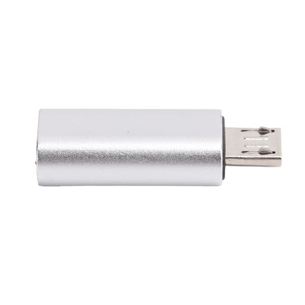 TypeC-sovitinmuunnin Naaras Micro Uros Matkapuhelimen Datalinja USB-lataus (Hopea)