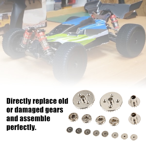 16st Upgrade Metal Gear Differential Driving Gears For Wltoys 144001 1/14 RC BiltillbehörSilver 1153