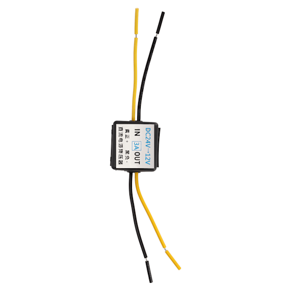 Bilströminverter DC 24V till DC 12V Robust ABS-hölje 3A 36W Hög säkerhet Allmänt använd bilinverter för bil LCD GPS