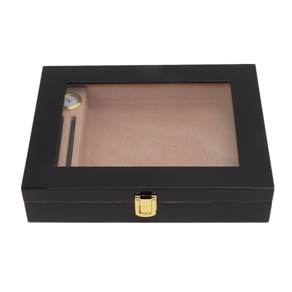 Cigar Humidorer Box Transparent Vindue Cigar Humidor Mini Bærbar Cigar Box med Mekanisk Hygrometer