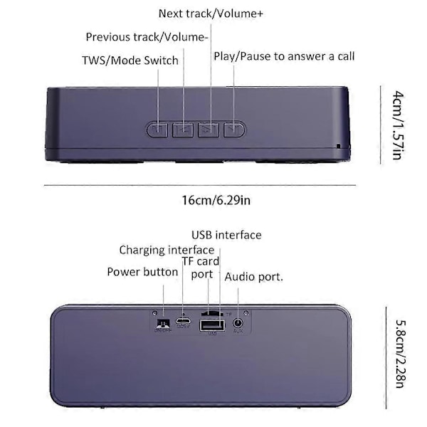 S18 Trådlös Bluetooth Smart Högtalare Mobiltelefon Ljud