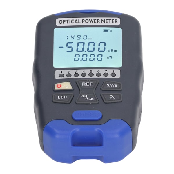 Optisk effektmåler 15KM rødlystestet med LED-lampe Fiberoptisk nettverkskabel Testing Tool AUA DC50 (-50-26dBm)