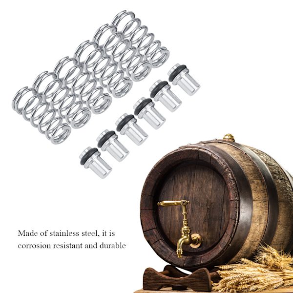 6 stk. Universal Poppet Valve Fjedre Øl Dele Passer Til Kugle & Pin Lock Style Keg Post
