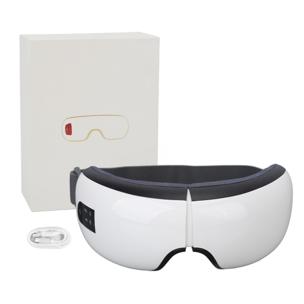 Smart Eye Massager USB Oppladbar elektrisk varmekompresjon Øyeavlastningsverktøy med musikk