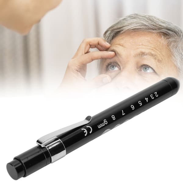 Professionel Diagnostisk Lampe Klinisk Pen Oftalmologisk Undersøgelse Pupil Check Pen Lys Sort