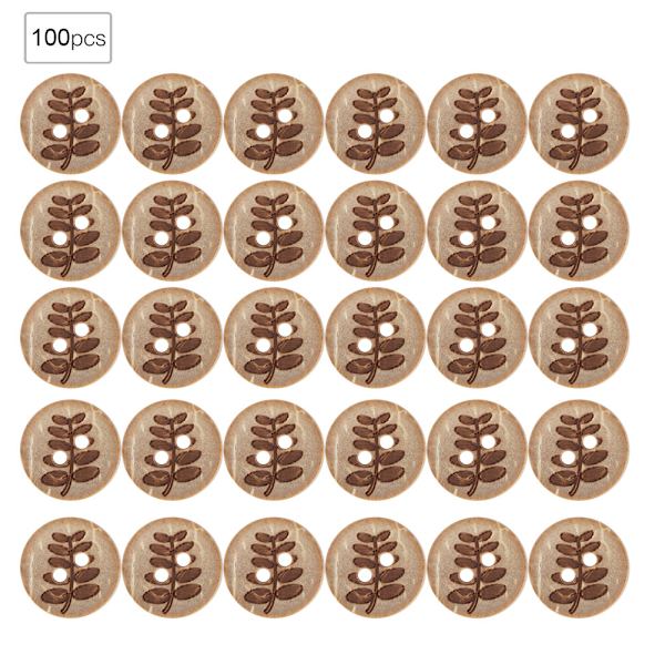 13 mm 100 stk pose 4-hulls runde knapper Syverktøy Tilbehør Håndlaget håndverk DIY treknapp(293 13 mm&nbsp;)