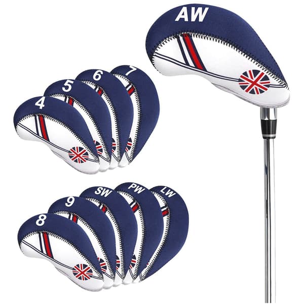 10 st/set Golfhuvudskydd Klubbskydd Järnklubbshuvudskydd