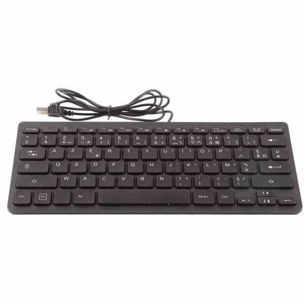Tangentbord 78 Key Mute Ultra Thin Wired Mini USB Interface Stationär dator Litet språk Tangentbord franska