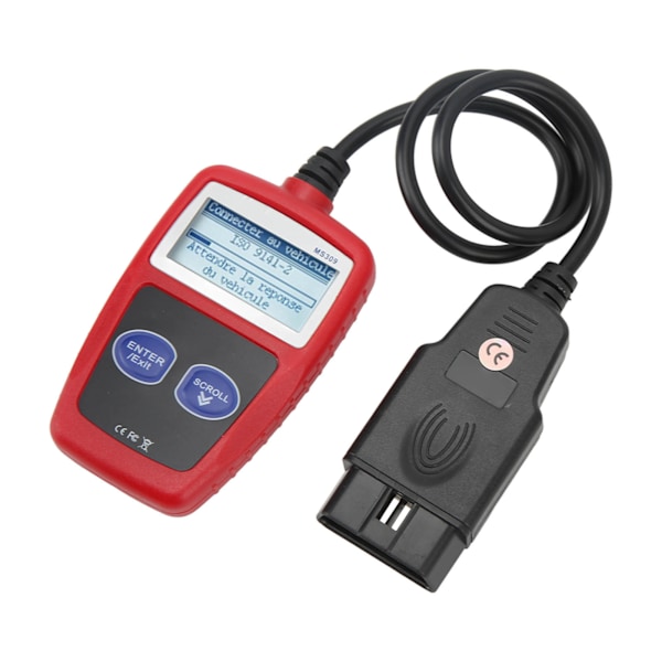 12V OBD2 -diagnostiikkaskanneri LCD-taustavalaistulla näytöllä, ammattimainen diagnostiikkaliitäntä autoille