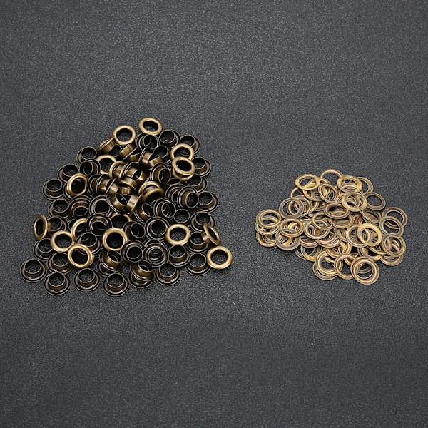 100 stk. 8 mm hule nitter bronze sko hul nitte håndlavet læder gennem øje til sko