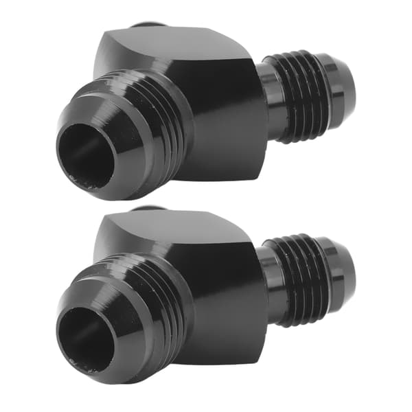 2PCS Y-blockadapterkoppling AN8 till 2AN6 läckagesäker anodiserad svart universal för bränsleslangkoppling