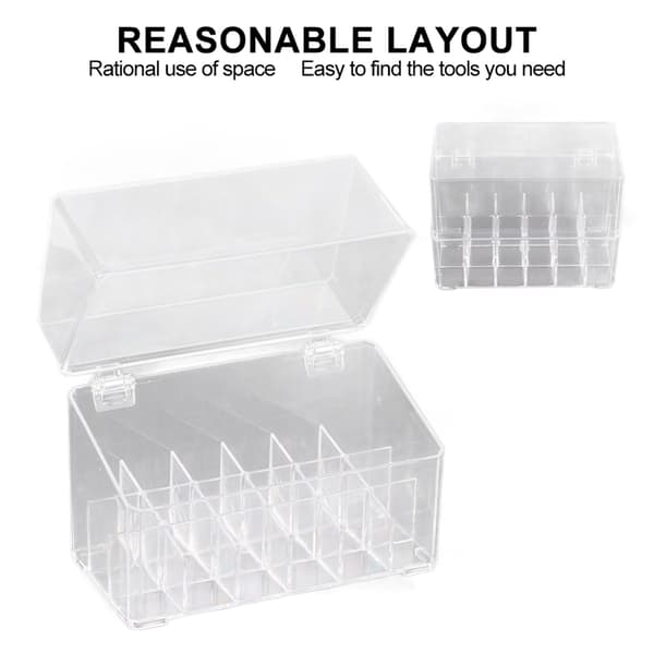 18 Gitre Akryl Læbestift Display Holder Læbepomade Kosmetik Opbevaringsboks Organizer Makeup Værktøj
